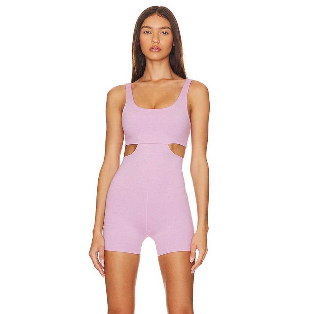 cute lilac activewear one piece
